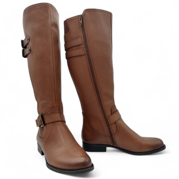 Naturalizer Women's Size 8 Jessie Banana Bread Leather Wide Calf Knee High Boot - Picture 7 of 15